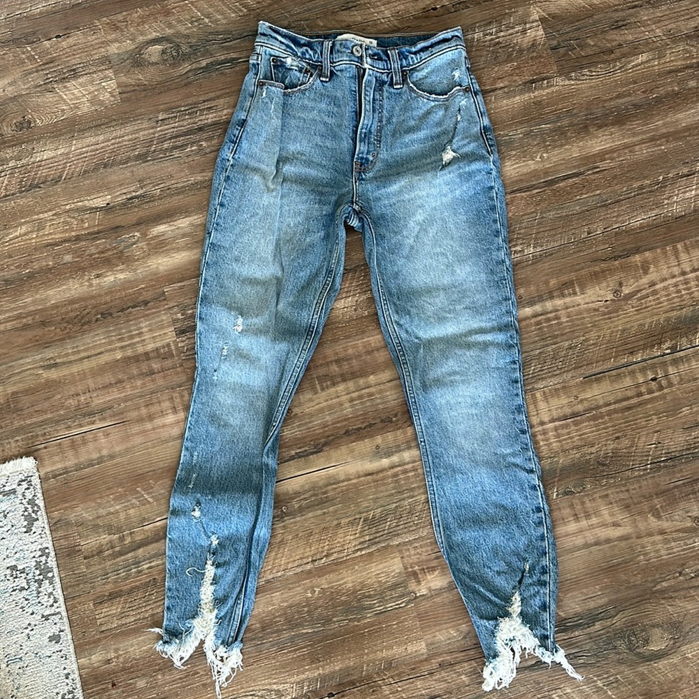 A&F skinny high rise ankle jeans